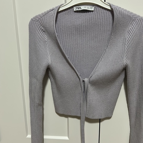 Lilac Tie Cardigan - Picture 3 of 4